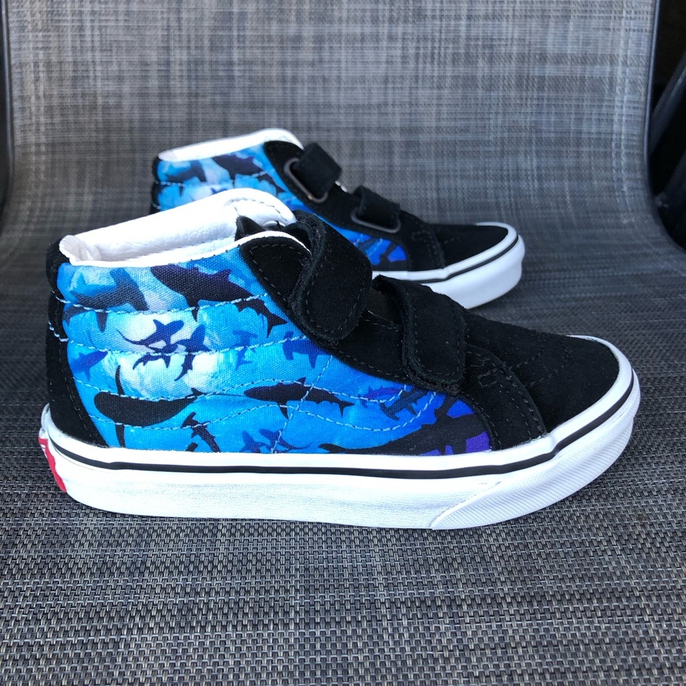 Vans Kids Blue and Black High-Top Sneakers